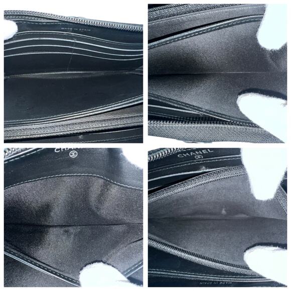 Chanel CC Boy Caviar Leather Zip Around Wallet - Picture 8 of 9